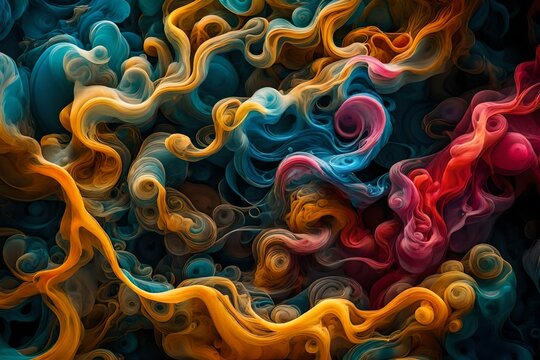 abstract fractal background with space 4k, 8k, 16k, full ultra HD, high resolution and cinematic photography