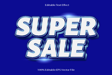 Super Sale Editable Text Effect Emboss Cartoon Gradient Style