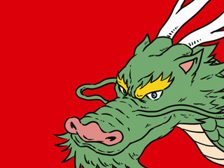 お正月辰年龍年賀状