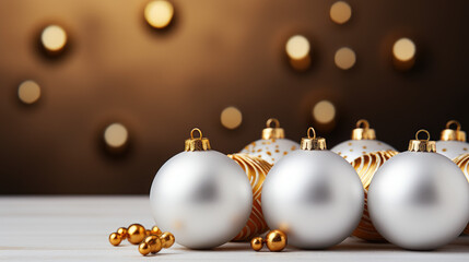 golden christmas balls