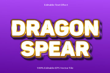 Dragon Spear Editable Text Effect Emboss Cartoon Gradient Style