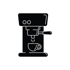 Coffe maker machine icon design. isolated on white background. vector illustration