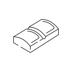 Chocolate pieces icon design. isolated on white background. vector illustration