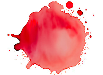 Watercolor stain red paint transparent