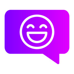 happy emoji gradient icon
