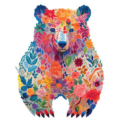 Abstract Flowers Animal