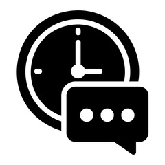 time glyph icon