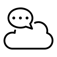 cloud computing line icon