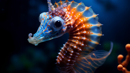 Fototapeta na wymiar red head seahorse