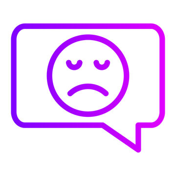 sad emoji gradient icon