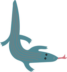 Letter L lizard illustration