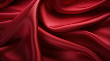 Obraz premium Dark red silk texture with soft waves