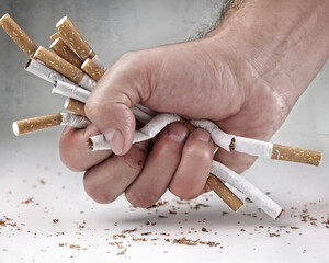 cigarette and ashtray