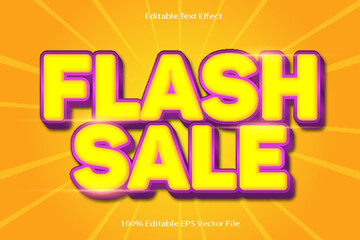 Flash Sale Editable Text Effect Emboss Cartoon Gradient Style