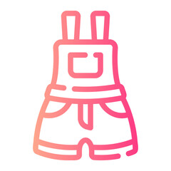 overalls Line Gradient Icon