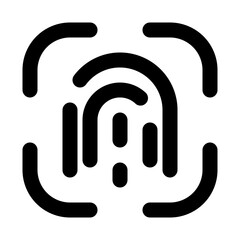 fingerprint line icon