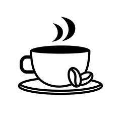 Coffee Cup Saucer Icon Isolated Vector Illustration