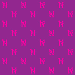 Abstract Melted Letter N Vector Seamless Pattern	