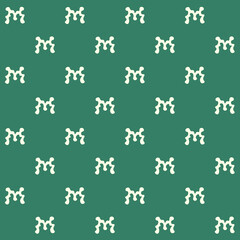 Abstract Melted Letter M Vector Seamless Pattern	