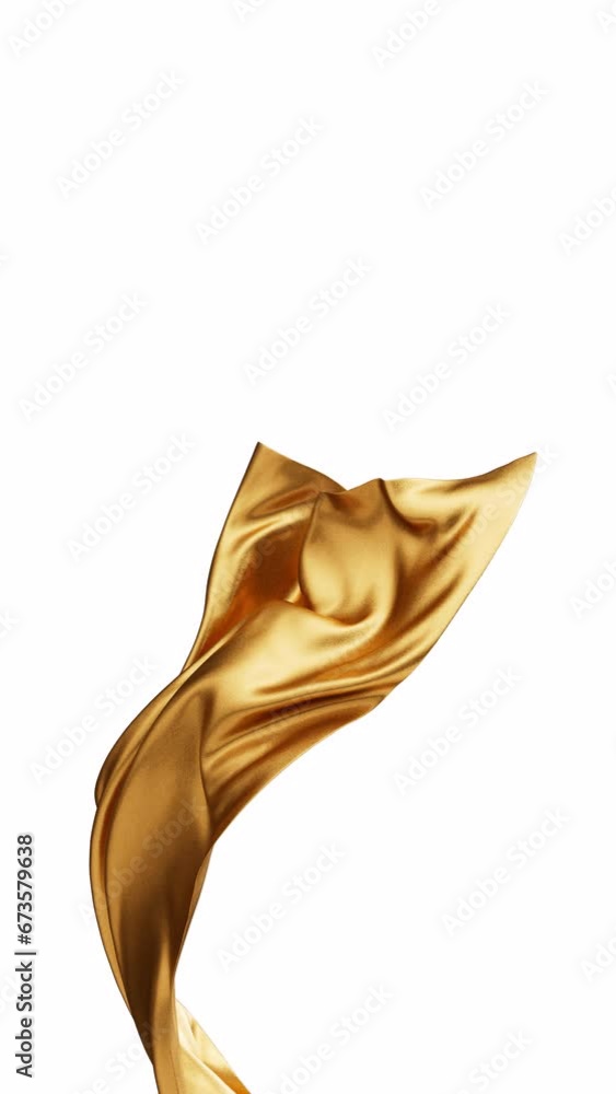 Poster flowing wave cloth curve line with alpha channel, 3d rendering.