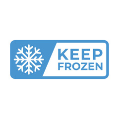 Keep frozen label and badges for product. Sticker with snowflake vector illustration.