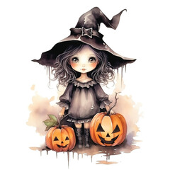 Watercolor Cartoon Halloween