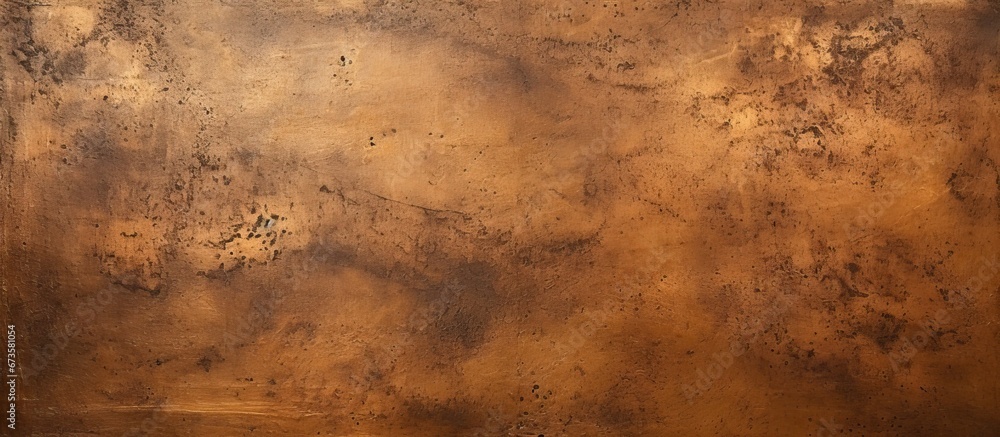Poster design with a textured background in a shade resembling brown bronze