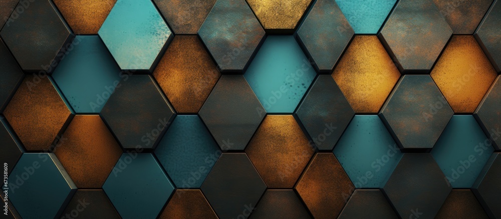 Poster a blend of arrow and octagon patterns