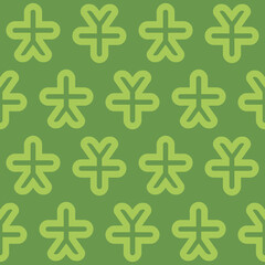 Simple Christmas seamless pattern with geometric motifs. Snowflakes and circles with different ornaments.