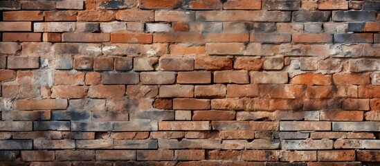Fototapeta premium A photo of the brick wall showcasing a square arrangement of bricks positioned next to each other