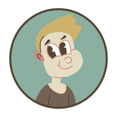 Family tree avatar of uncle, portrait of young man