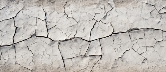 Fototapeta premium Cracked cement floor textured with a pattern serving as the background of the room