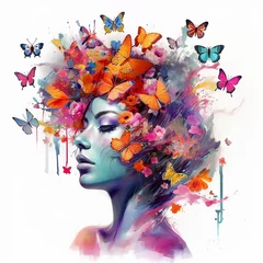  Closeup of a person surrounded by beautiful butterflies.  © McKinney Digital