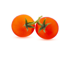 red tomato fruit on transparent.
