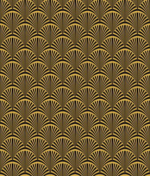 Retro art deco decorative seamless pattern vector image