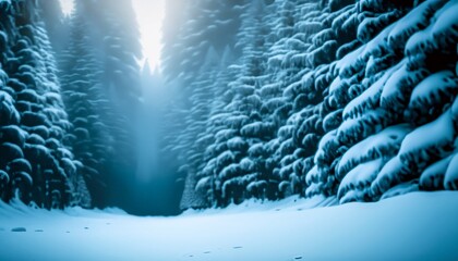 end of year snow season, winter on christmas eve, Beautiful tree in winter landscape, season, snow, end of year, new year, christmas, christmas eve - obrazy, fototapety, plakaty