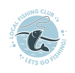 Local fishing club, lets go fishing invitation