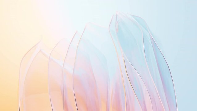 Gradient multilayer glass background, 3d rendering.