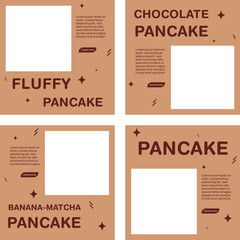 Obraz premium delicious pancake template set