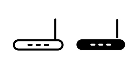 Wifi router icon set. Collection of vector symbol in trendy flat style on white background.