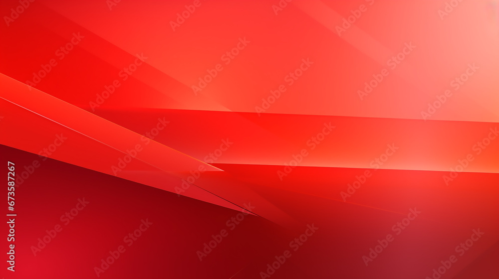 Poster abstract red white square background with geometric shapes design for wide banner. red abstract back