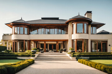 Fototapeta premium Big beautiful house exterior