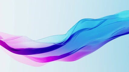 Flowing transparent cloth background, 3d rendering.