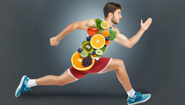 Illustrated Wellness: Fruits, Veggies, and Running