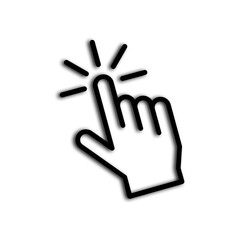 finger hand cursor icon ,click symbol cursor