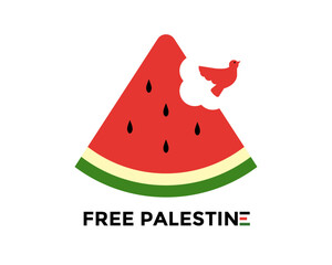 Watermelon For Support Freedom Of Palestine. Symbol Of Protest
