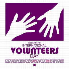 Fototapeta premium International Volunteers day, December 5