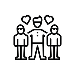 Fototapeta premium Black line icon for inclusion 