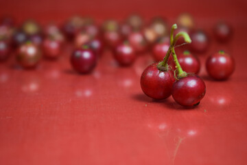 cherry red and background