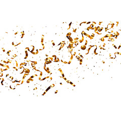 golden confetti isolated - 1
